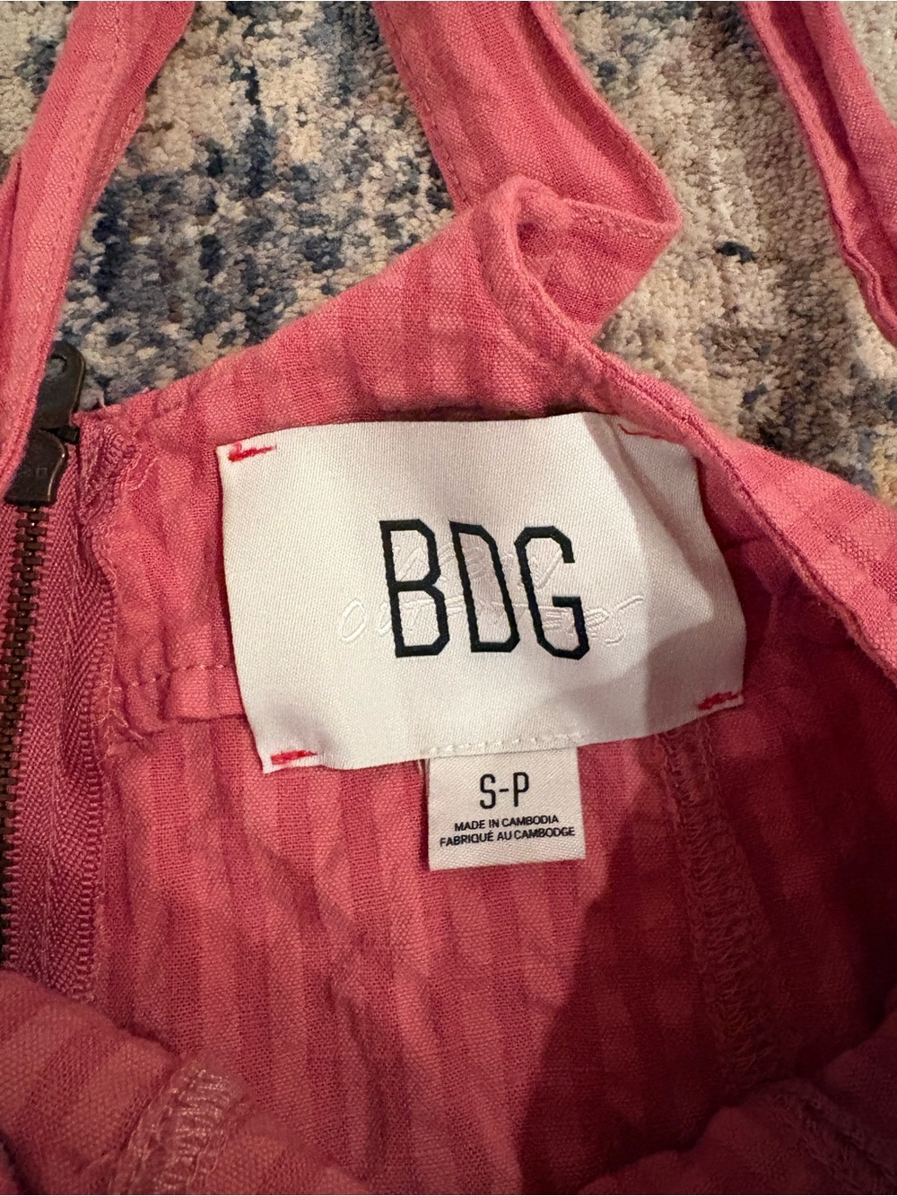 Urban Outfitters BDG linen pink romper with pockets Size S - Picture 5 of 6